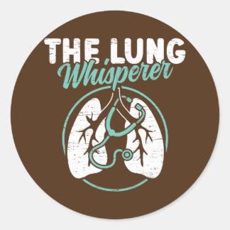 Sticker Rond Syndrome respiratoire du Lung Whisperer