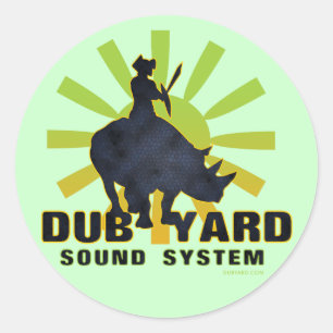 Sticker Rond Système de son de yard de copie