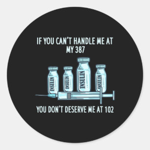 Sticker Rond T1d Type 1 Diabète Insuline Cadeaux Décernés diabé