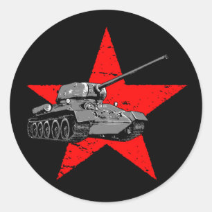 Sticker Rond T-34-85 Char moyen soviétique