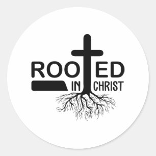 Sticker Rond T Chemise Foi Chrétienne Hommes Chemise Manche Cou