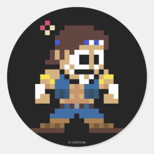 Sticker Rond T. Hawk à 8 bits