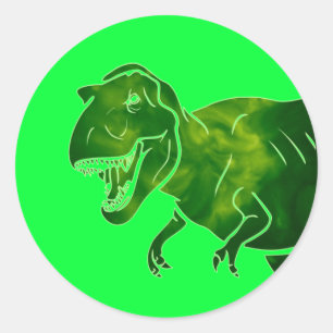 Sticker Rond T-Rex