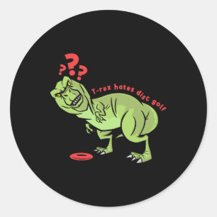 Sticker Rond T-Rex enfants de golf à disque drôle 