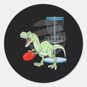 Sticker Rond T Rex Frisbee Dinosaure Lanceur Récréatif Dino Di