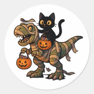 Sticker Rond T-Rex - Mignonne Halloween Dino
