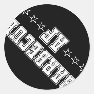 Sticker Rond T-shirt Barbecue Af T-shirt Vintage Bbq Retro Styl