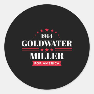 Sticker Rond T-Shirt Barry Goldwater Républicain Campagne 1964