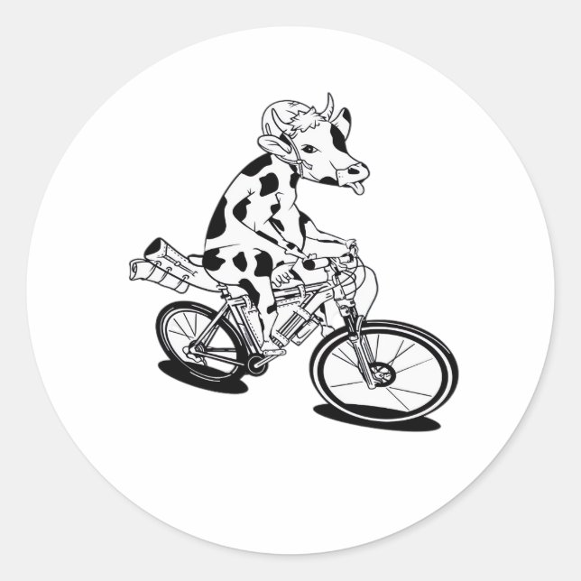 Sticker Rond T-shirt classique pour vache (Devant)