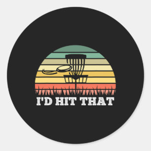 Sticker Rond T-shirt de golf pour hommes et femmes drôle de fri