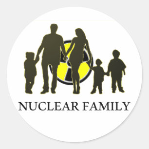 Sticker Rond T-shirt de la famille nucléaire