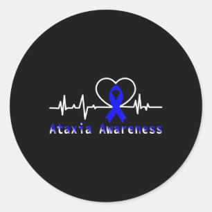 Sticker Rond T-shirt de soutien guerrier de battement de coeur 