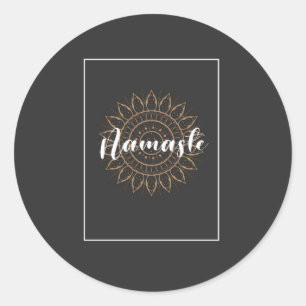 Sticker Rond T-shirt design namaste