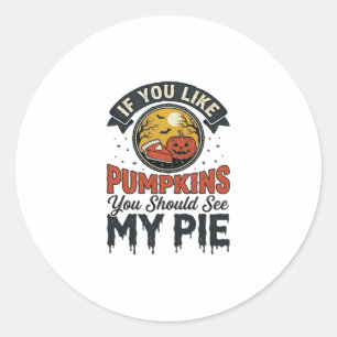 Sticker Rond T-shirt design vintage Halloween drôle de tarte à