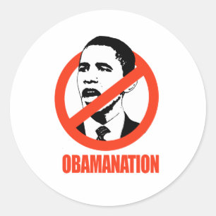 STICKER ROND T-SHIRT D'OBAMANATION