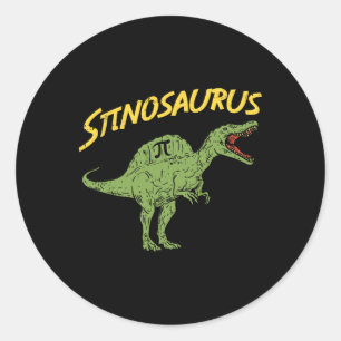 Sticker Rond T-shirt drôle de Spinosaurus pour la journée de Pi