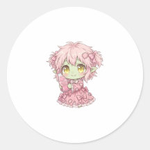 T-shirt Fille Louveteau Ghoul Pastel Mignon - Kawa