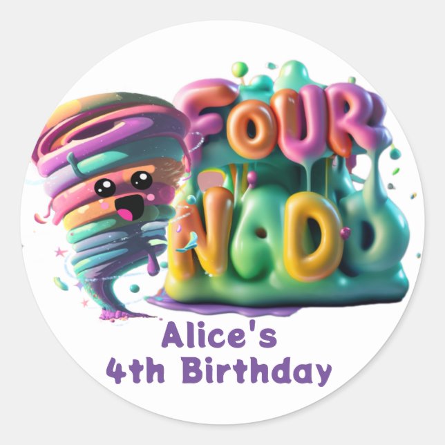 Sticker Rond T-shirt Fournado (Devant)