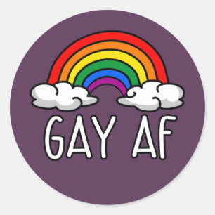 Sticker Rond T-shirt GAY AF