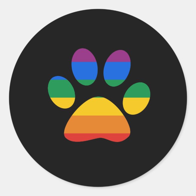 Sticker Rond T-shirt gay pride (Devant)