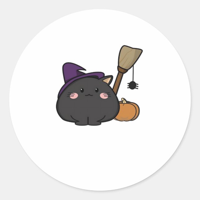 Sticker Rond T-shirt Halloween surdimensionné (Devant)