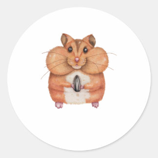 Sticker Rond T-shirt HamsterT-shirt Hamster Tournesol