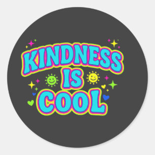 Sticker Rond T-Shirt 'La gentillesse est cool'
