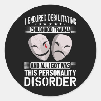 Sticker Rond T-shirt Thérapeute Psychologue Sensibilisation à l