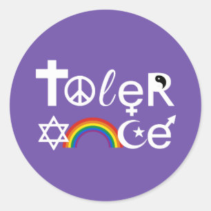 Sticker Rond T-shirt TOLERANCE