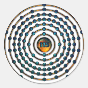 Sticker Rond T-shirt Ununpgentium Molecule