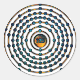 Sticker Rond T-shirt Ununpgentium Molecule