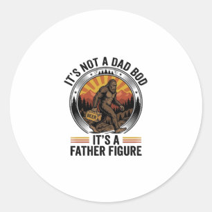 Sticker Rond T-Shirt Vintage Bière Figure Paternelle Bigfoot Dr
