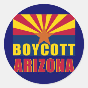 Sticker Rond T-shirts de l'ARIZONA de BOYCOTT, boutons, sweat -