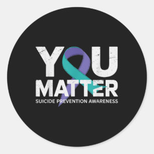 Sticker Rond T-shirts de prévention des suicides T-shirt de sen