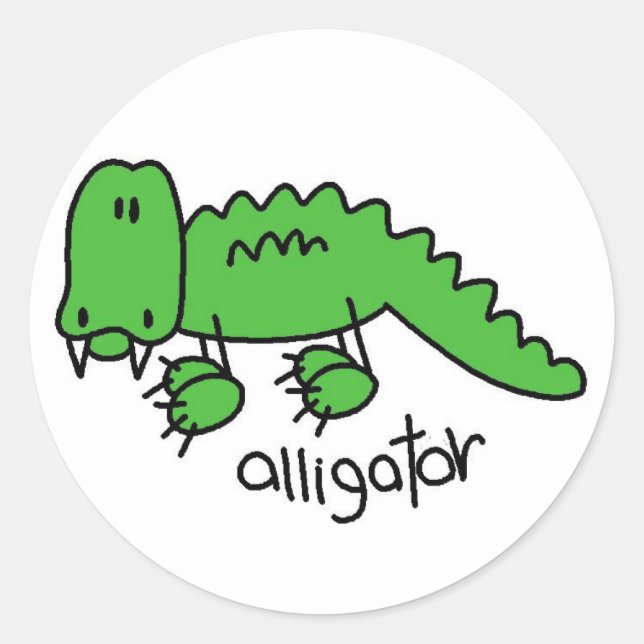 Sticker Rond T-shirts et cadeaux Alligator (Devant)