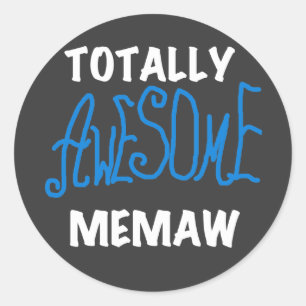 Sticker Rond T-shirts et cadeaux bleus totalement