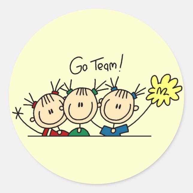 Sticker Rond T-shirts et cadeaux Cheerleading Squad (Devant)