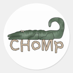 Sticker Rond T-shirts et cadeaux d'alligator de mastication