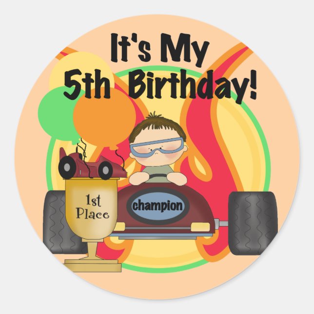 Sticker Rond T-shirts et cadeaux d'anniversaire de voiture de (Devant)