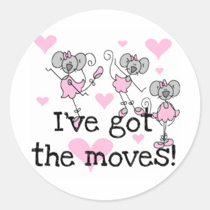 Sticker Rond T-shirts et cadeaux de ballet Moves