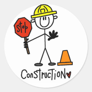 Sticker Rond T-shirts et cadeaux de base de construction