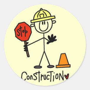 Sticker Rond T-shirts et cadeaux de base de construction