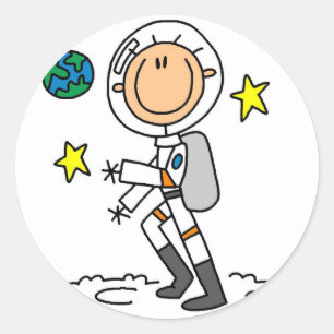 Sticker Rond T-shirts et cadeaux de base des astronautes