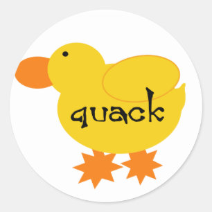Sticker Rond T-shirts et cadeaux de canard jaune
