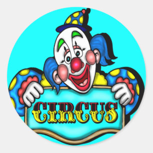 Sticker Rond T-shirts et cadeaux de clown de cirque d'enfants