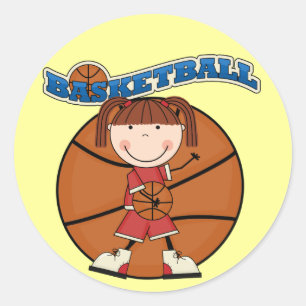 Sticker Rond T-shirts et cadeaux de fille de brune de