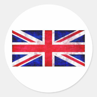 Sticker Rond T-shirts et cadeaux de grunge Union Jack
