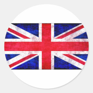 Sticker Rond T-shirts et cadeaux de grunge Union Jack