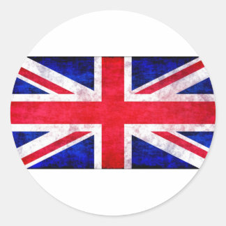 Sticker Rond T-shirts et cadeaux de grunge Union Jack