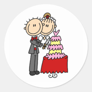 Sticker Rond T-shirts et cadeaux de mariée et de chambre coupez